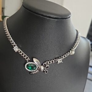 Paparazzi Bedazled Beetle Green Necklace NWT